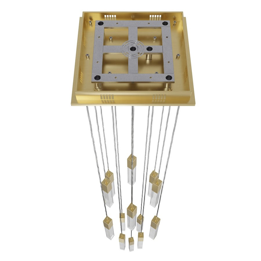 Avenue Original Glacier 13Lt 148" Pendant, Brass/Snow