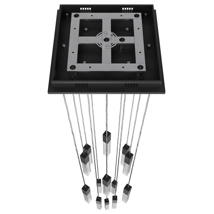 Avenue Original Glacier 13Lt 148" Pendant, Black/Crystal