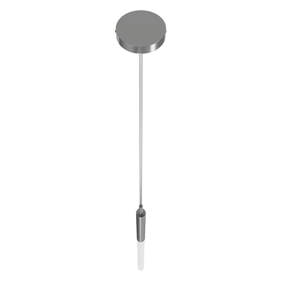Avenue Lighting Main St. 1Lt 108" Frosted Glass Pendant, Nickel
