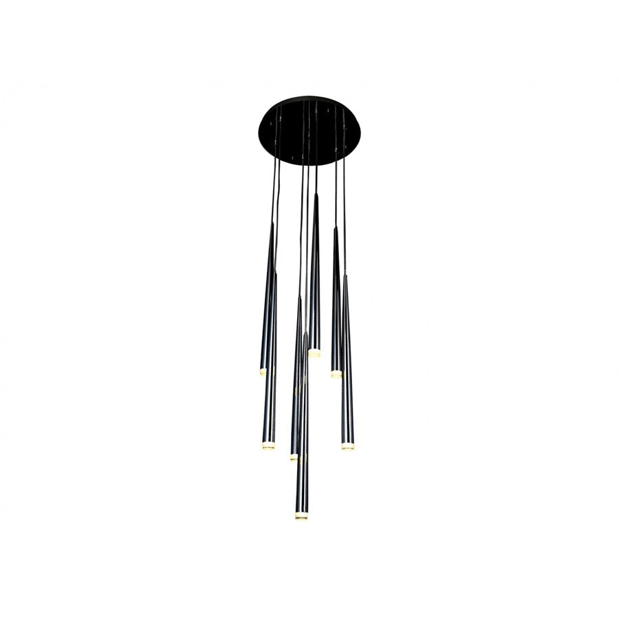 Avenue Lighting Highland Ave. 7Lt 25" Pendant/Multi Port , Black