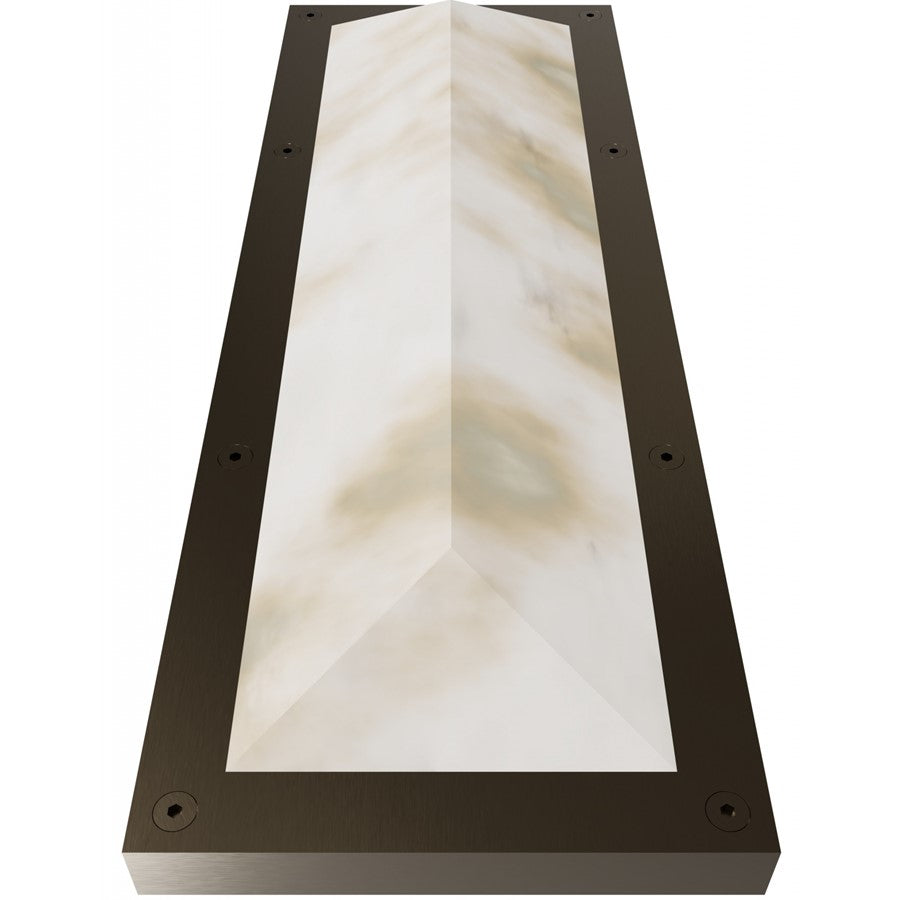 Avenue Lighting Sedona 1Lt 20" Beveled Sconce, Alabaster/Brass/White