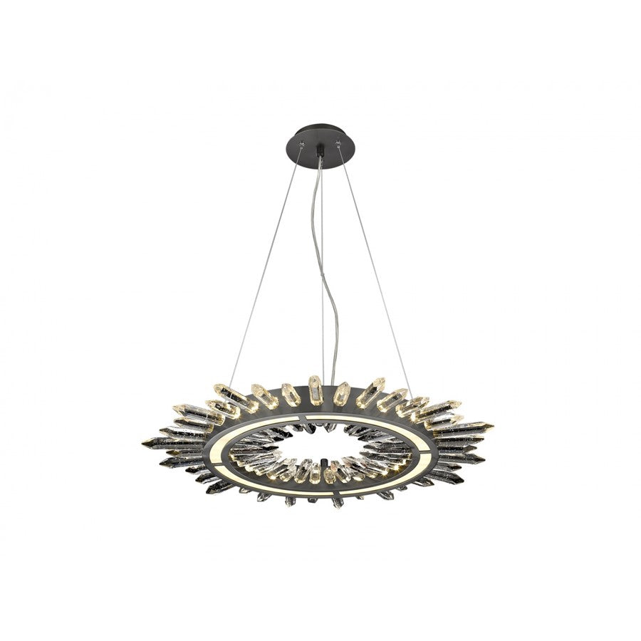 Avenue Lighting Aspen LED 34" Pendants, Bronze/Bubble Crystal