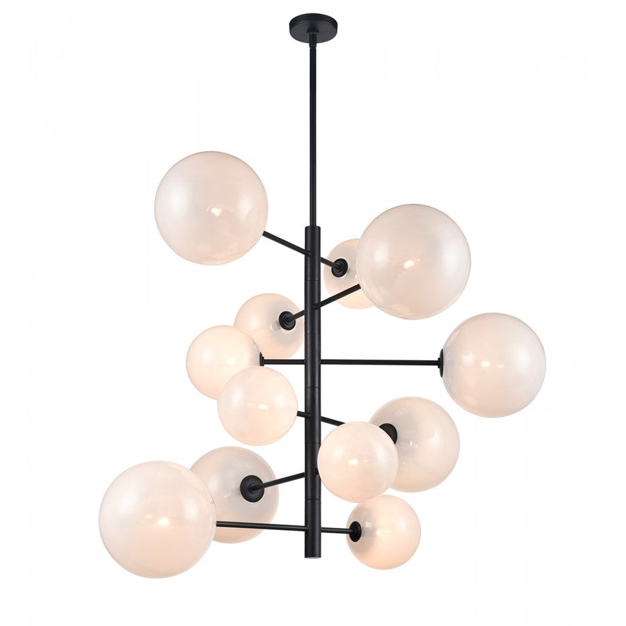 Avenue Lighting Delilah 12 Light 37" Chandelier, Black