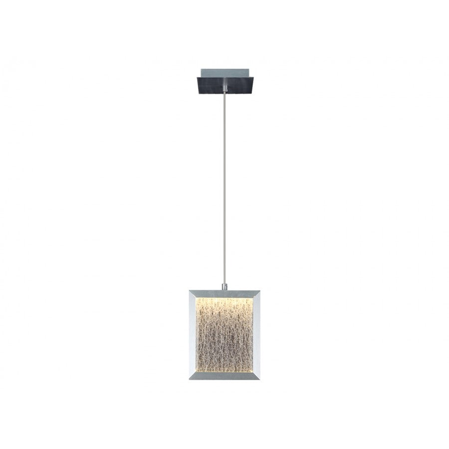 Avenue Lighting Brentwood LED 9" Rectagular Pendant, Aluminum/Text