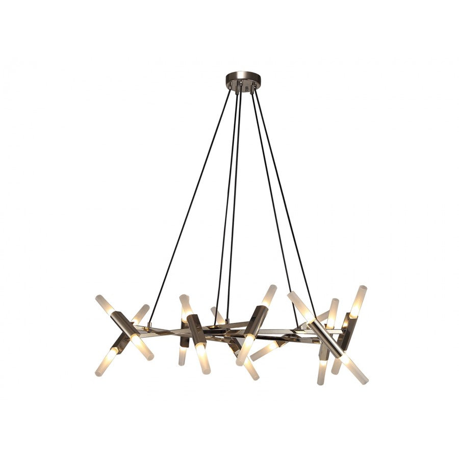 Avenue Lighting Manhattan Ave. 20Lt 12" Chandelier, Polished Nickel