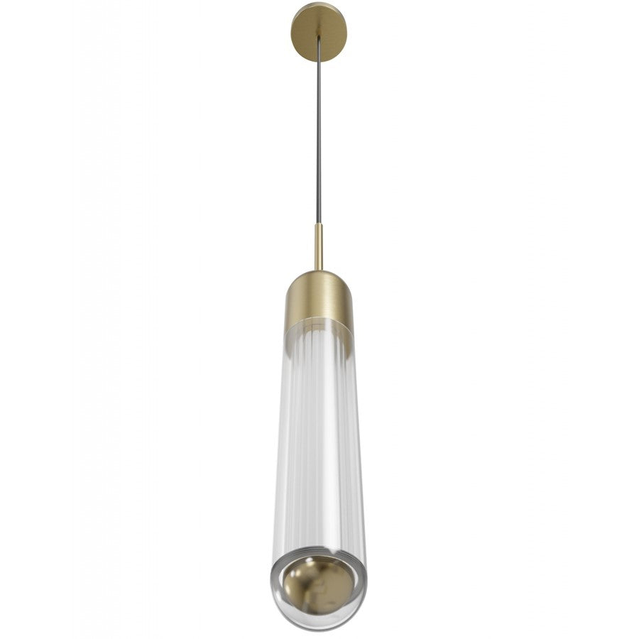 Avenue Lighting Nautilus 1 Light 24" Pendant, Aged Brass