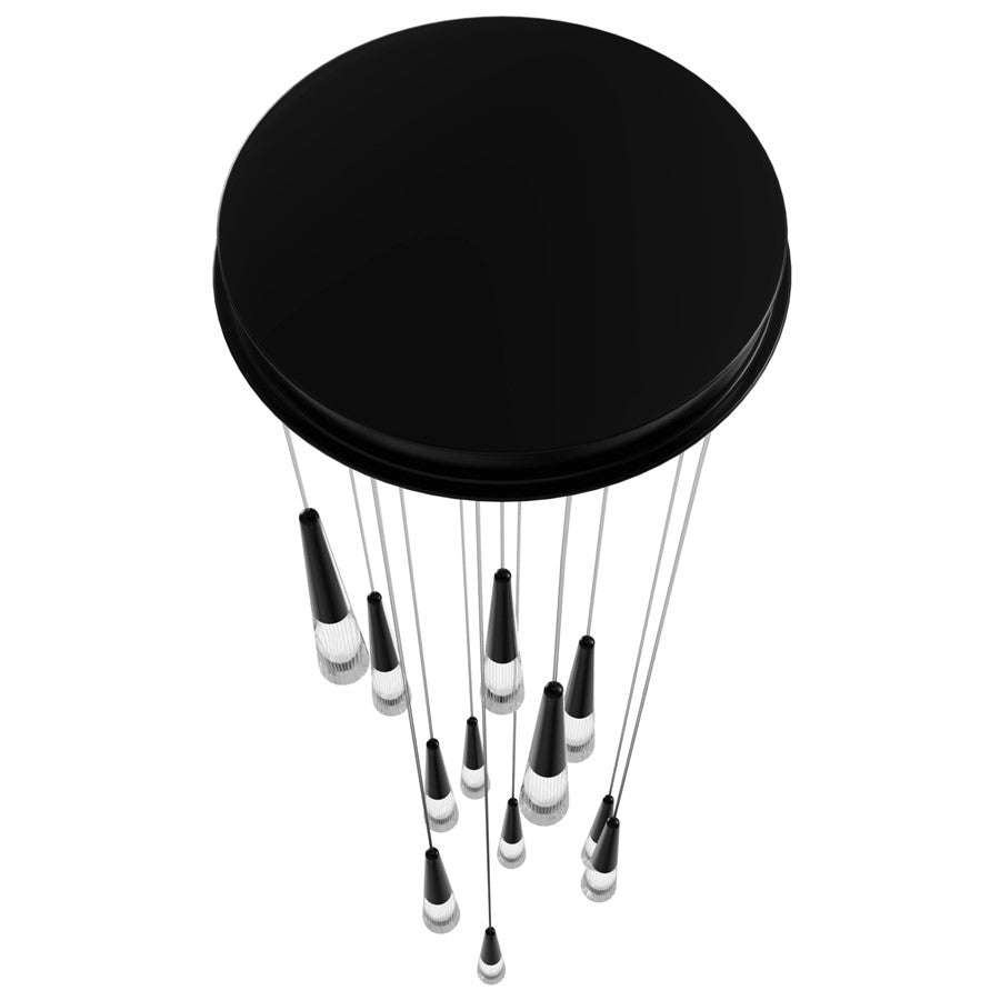 Avenue Lighting Encino 13 Light 140" Pendant/Multi Port , Gun Metal