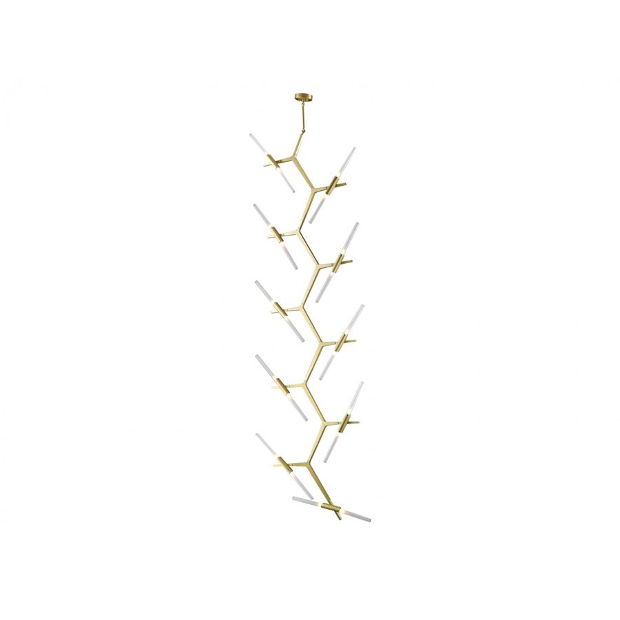 Avenue Lighting San Vicente Blvd. 20Lt 127" Chandelier, Brass