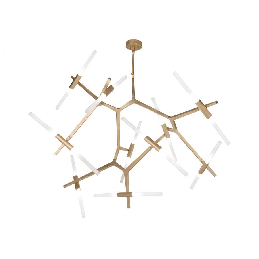 Avenue Lighting San Vicente Blvd. 20Lt 62" Chandelier, Brass