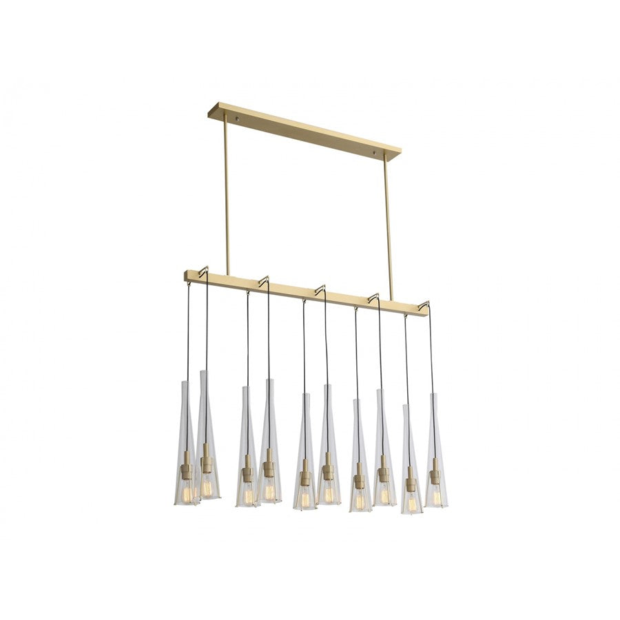 Avenue Lighting Abbey Park 10Lt 40" Pendant/Multi Port, Brass