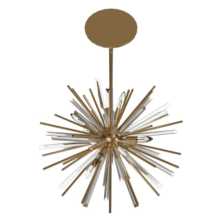 Avenue Lighting Palisades Ave. 6Lt 15" Chandelier, Brass/Champagne