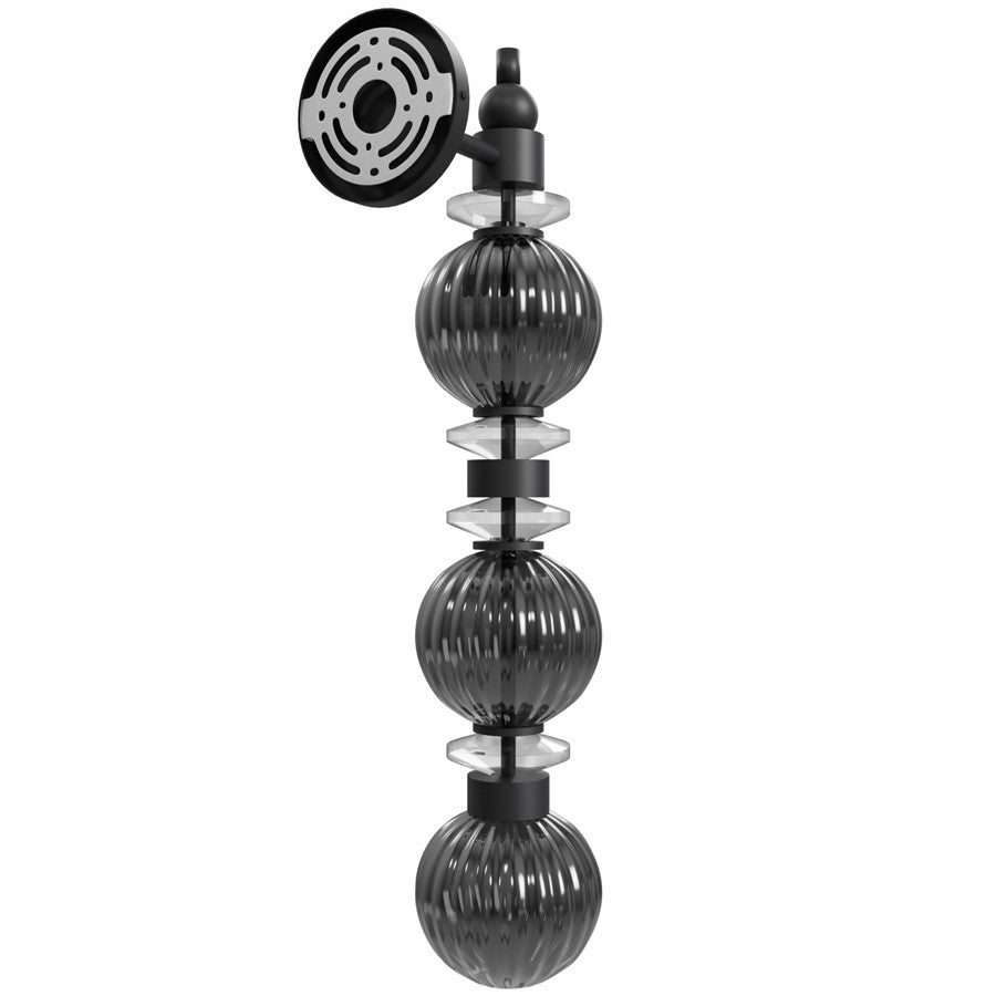 Avenue Lighting Avra 3 Light 27" Wall Sconce, Black/Black