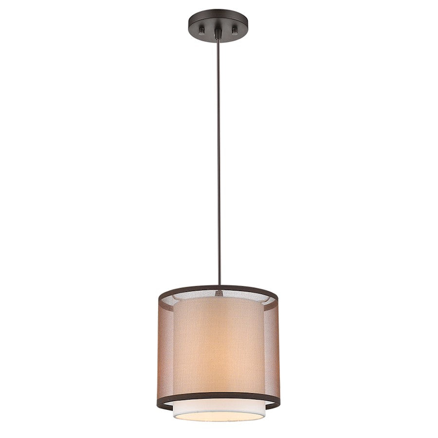 1 Light Mini Pendant, Bronze