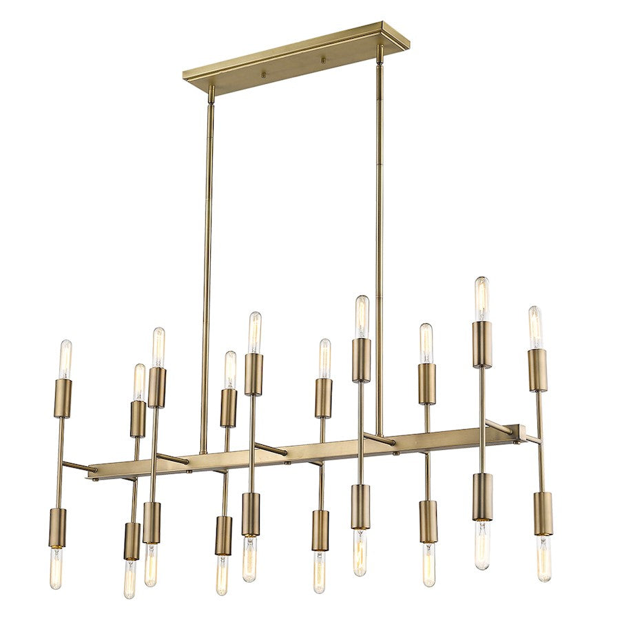 Acclaim Perret 20 Light Island Pendant, Aged Brass