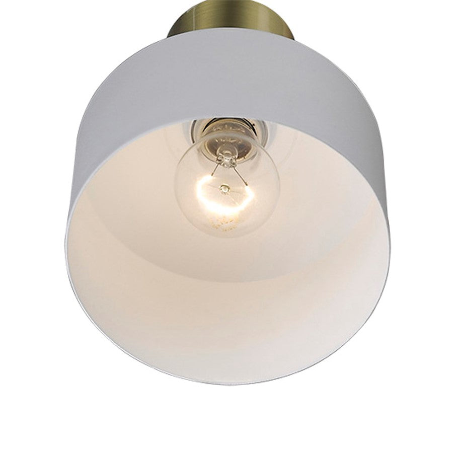 1 Light Pendant, White