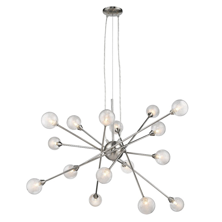 16 Light Chandelier, Nickel