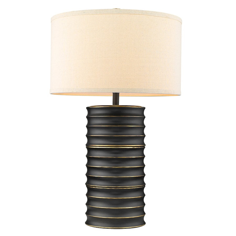 Wave II Table Lamp, Aged Brass
