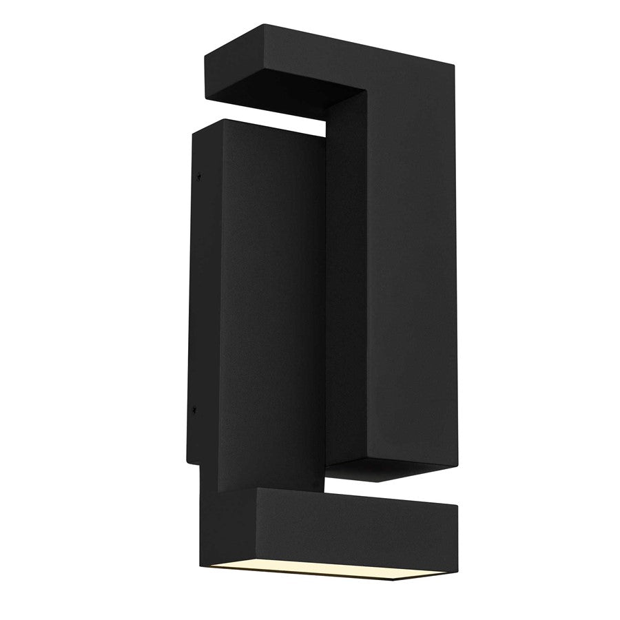 Alteck Dance 11.25" LED Outdoor Wall Sconce, Sand Black