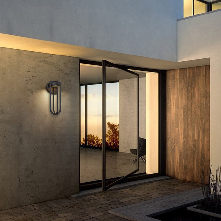 Alteck Furo 20" LED Outdoor Sconce, Bronze/Sand, Dark Bronze