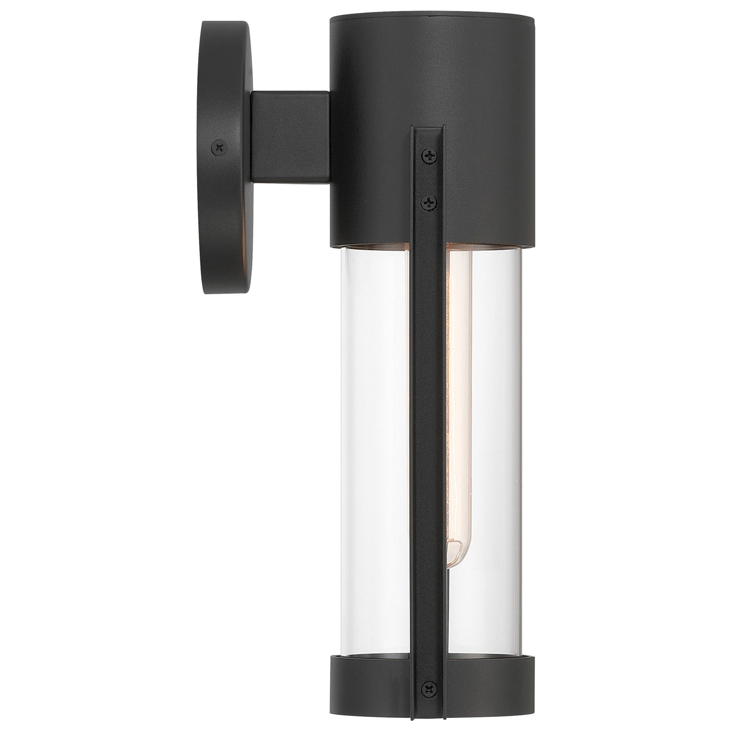 Access Lighting Coastal Outdoor Wall Mount, 12"H, Black/Clr