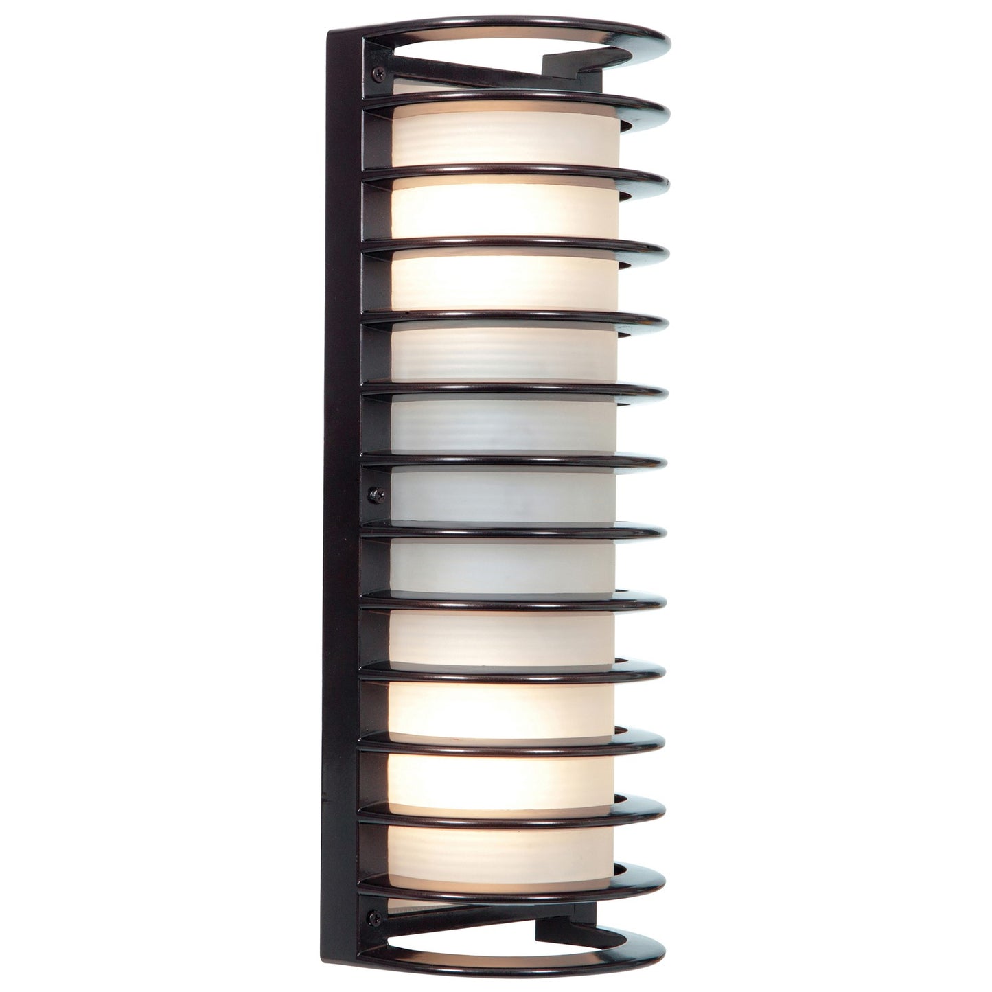 Access Bermuda 2Lt Outdoor Wall Mt, Bronze/Ribbed Frosted