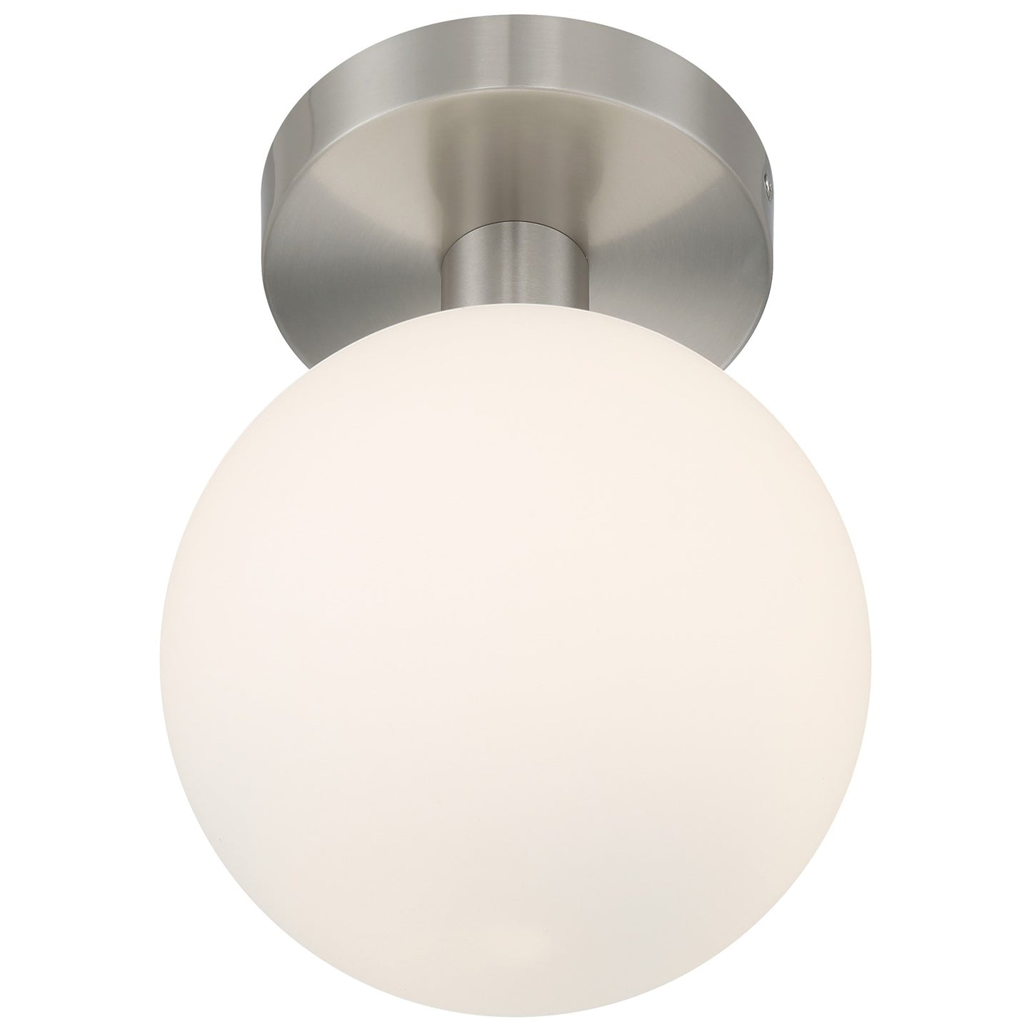 Access Lighting Michelle LED Semi Flush, Brushed Steel/Opal