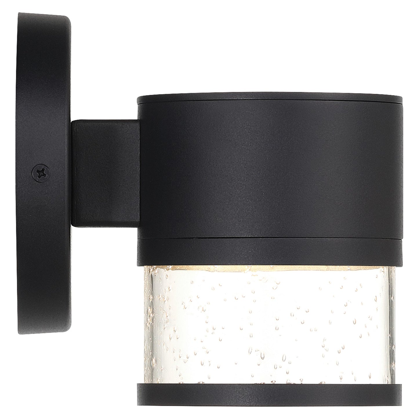 Access Ari Seedy Outdoor LED Wall Mt, Black/Seeded Glass