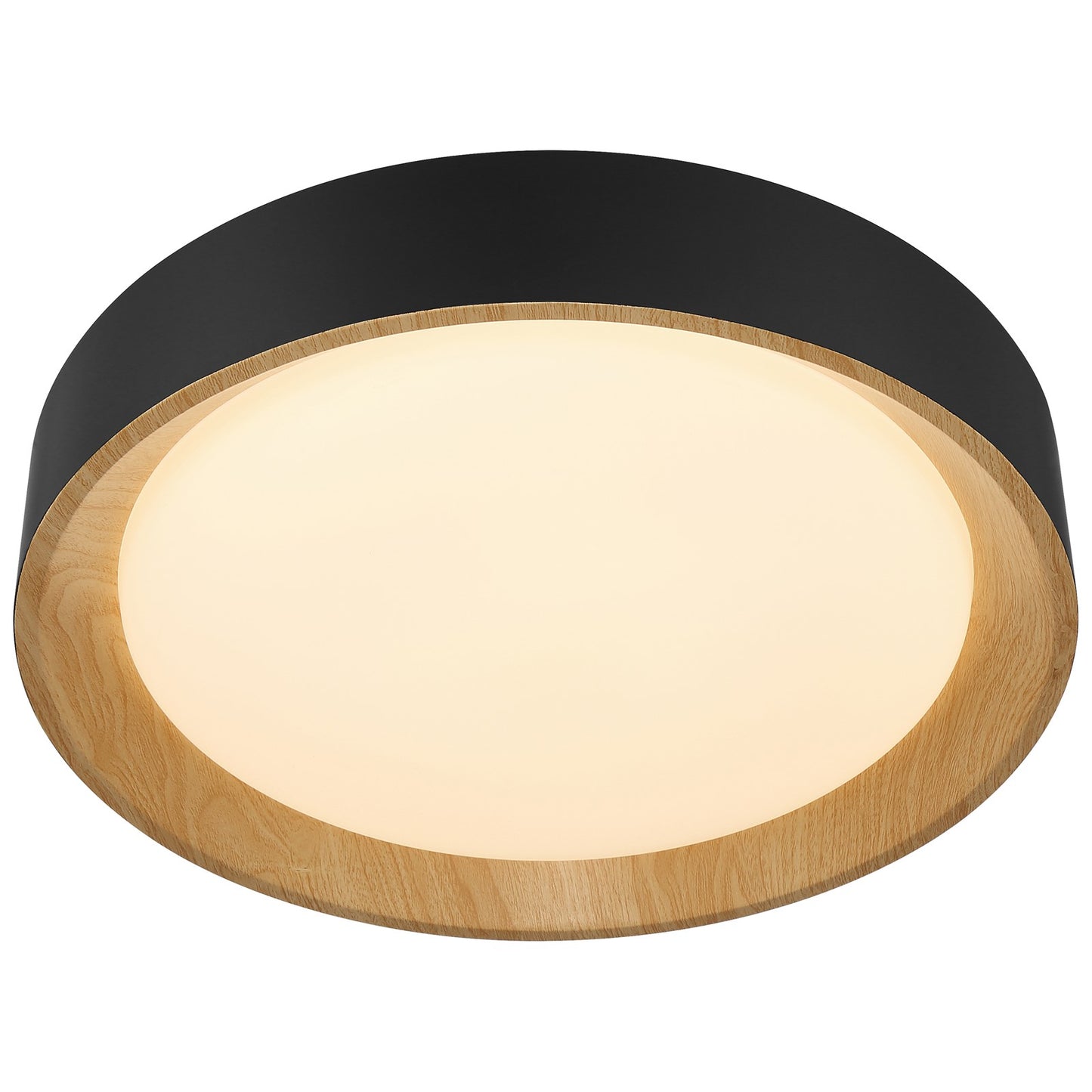 Access Maddy 3CCT LED Flush Mt, 17.5", Black/Acrylic Lens