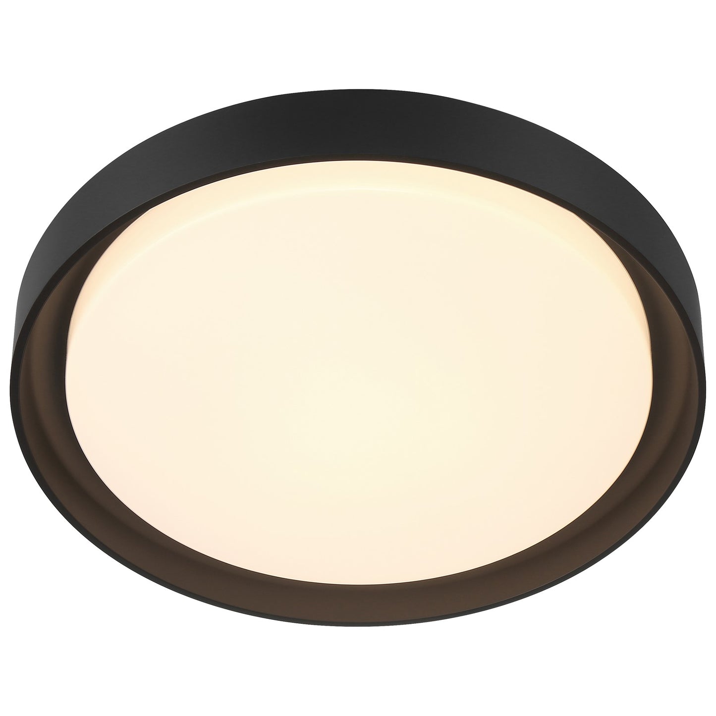 Access Lumea 3CCT LED Flush Mt, 15.5", Black/Acrylic Lens