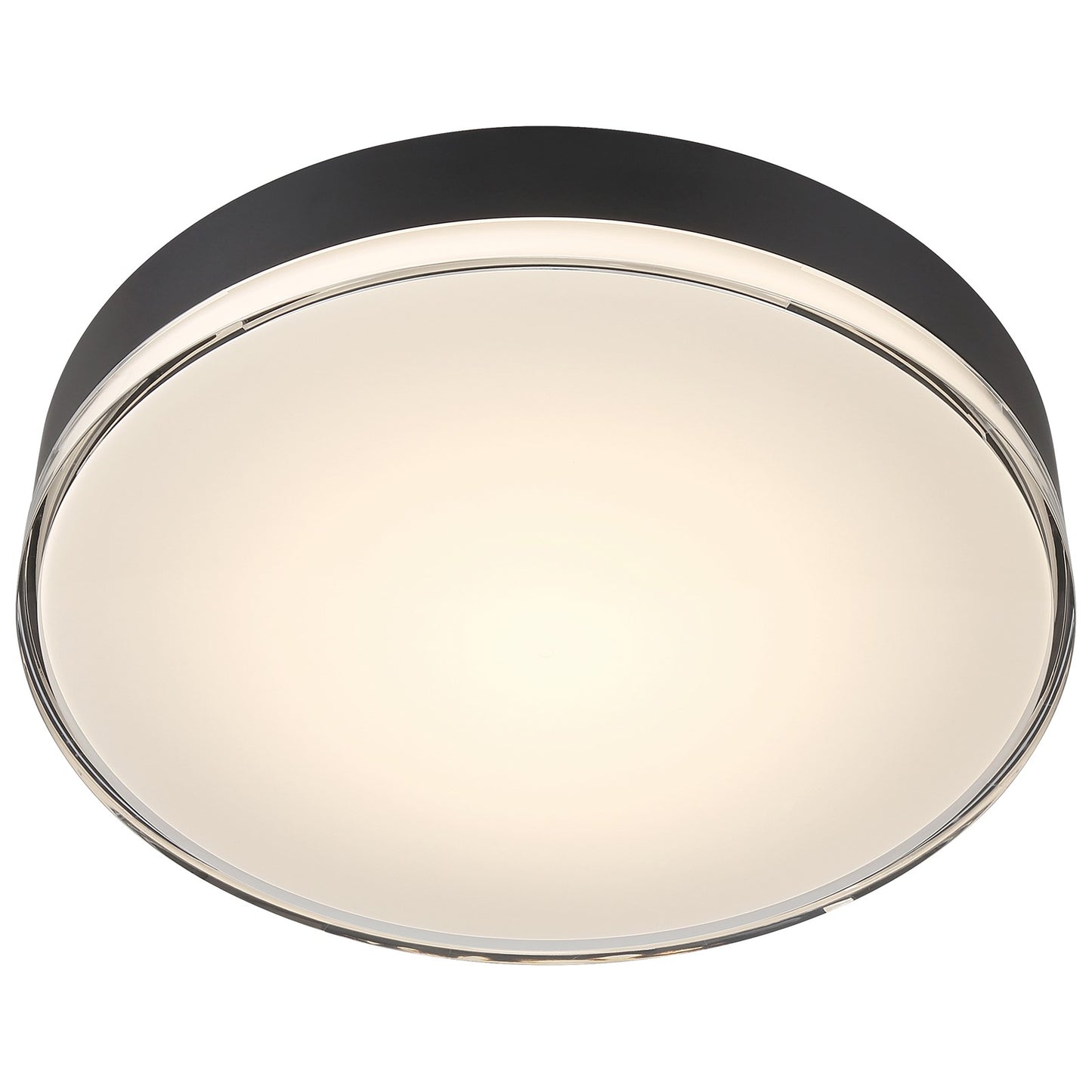 Access Mona 3CCT LED Flush Mt, 15.75", Black/Acrylic Lens