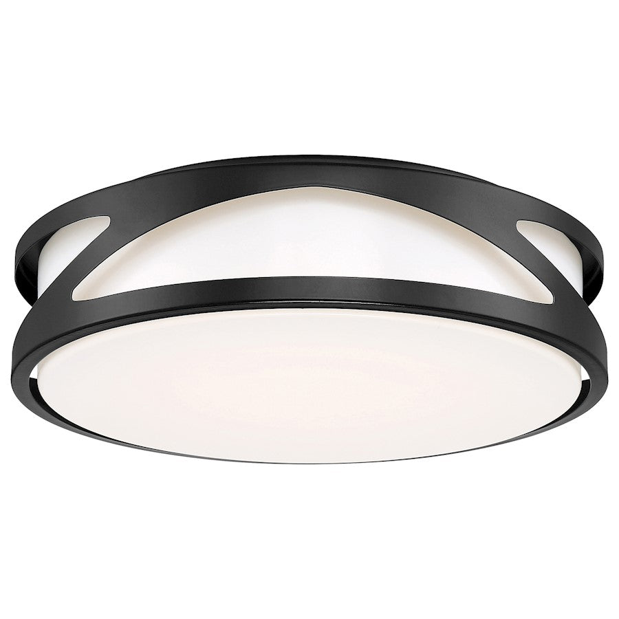 Access Lighting Lucia 3CCT LED Flush Mount, Black/White - 49990LEDDCS-BL-ACR