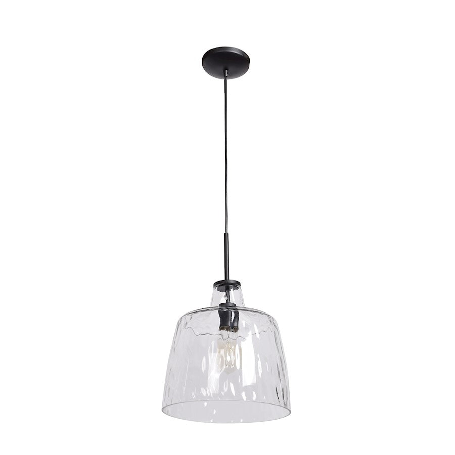 1 Light 11" Pendant, Black