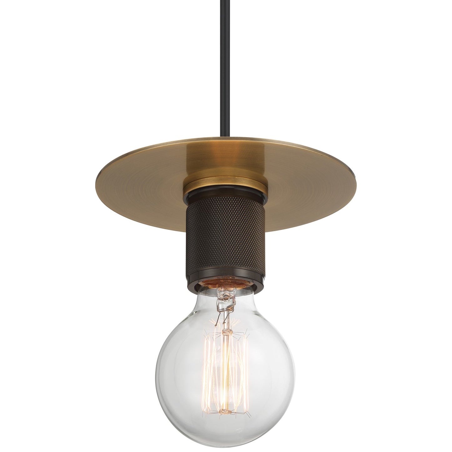Access Lighting Central 1 Light Pendant, Antique Brass/Antique Brass