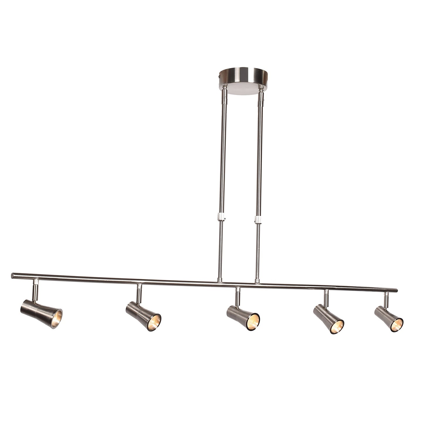 Access Lighting Sleek 5 Light LED Pendant Spotlight, Chrome/Opal