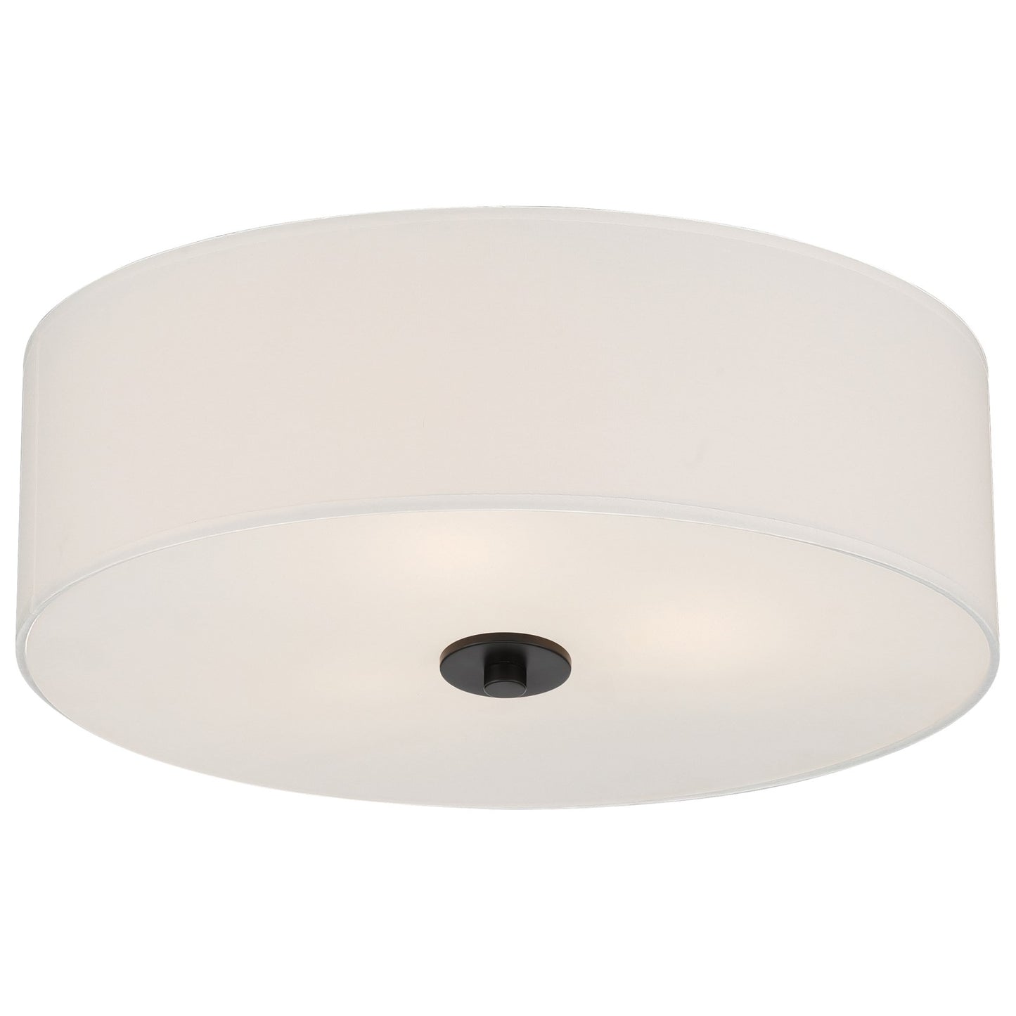 Access Mid Town LED Flush Mt, 18", Matte Black/White