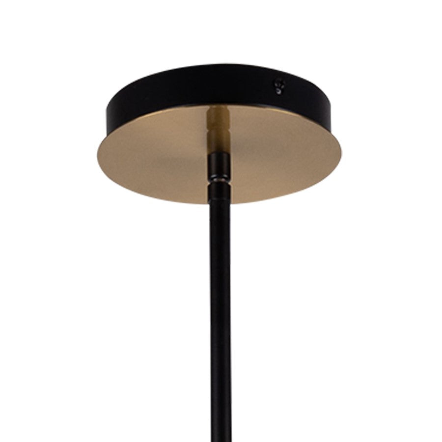 6-Light Chandelier, Matte Black