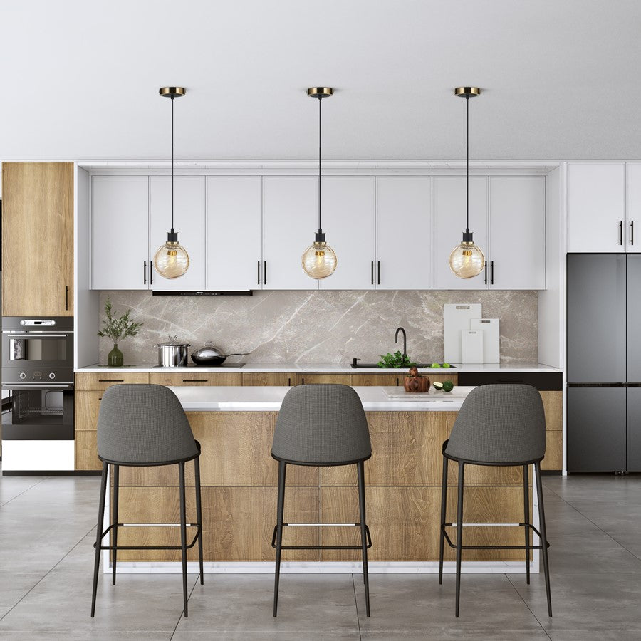 1 Light Pendant, Black