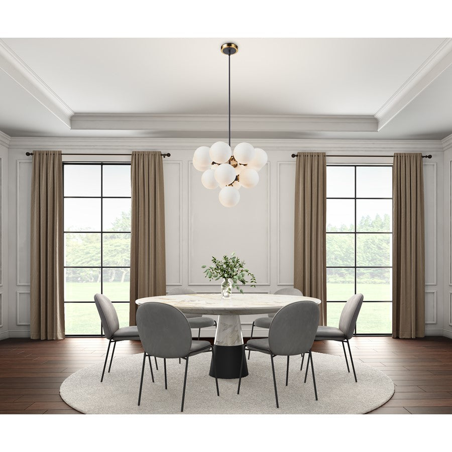 13 Light Down Pendant, Black