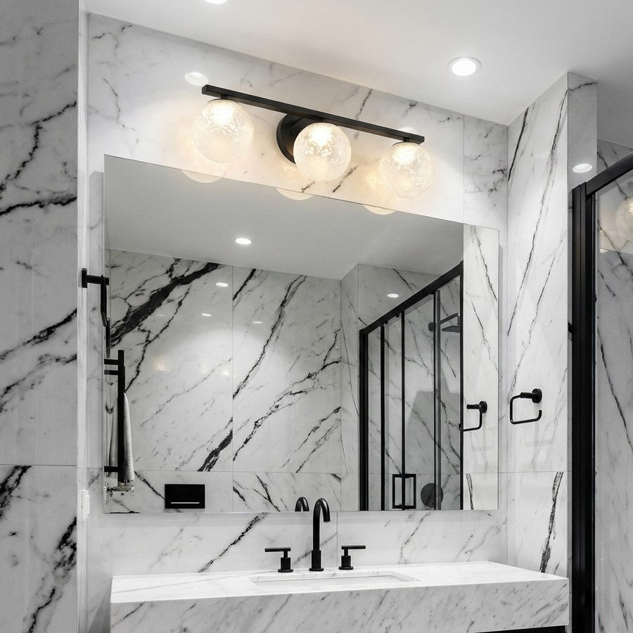 Artcraft Forma 3Lt LED Wall Sconce, Black/Ice