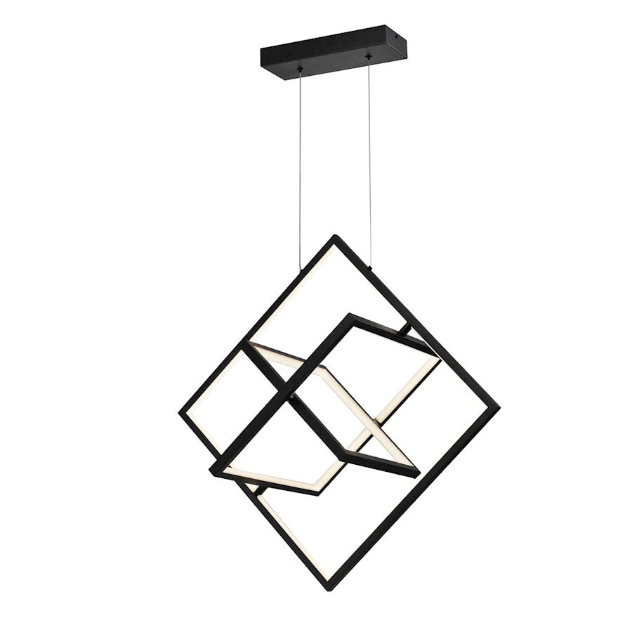 3 Light LED Pendant, Black