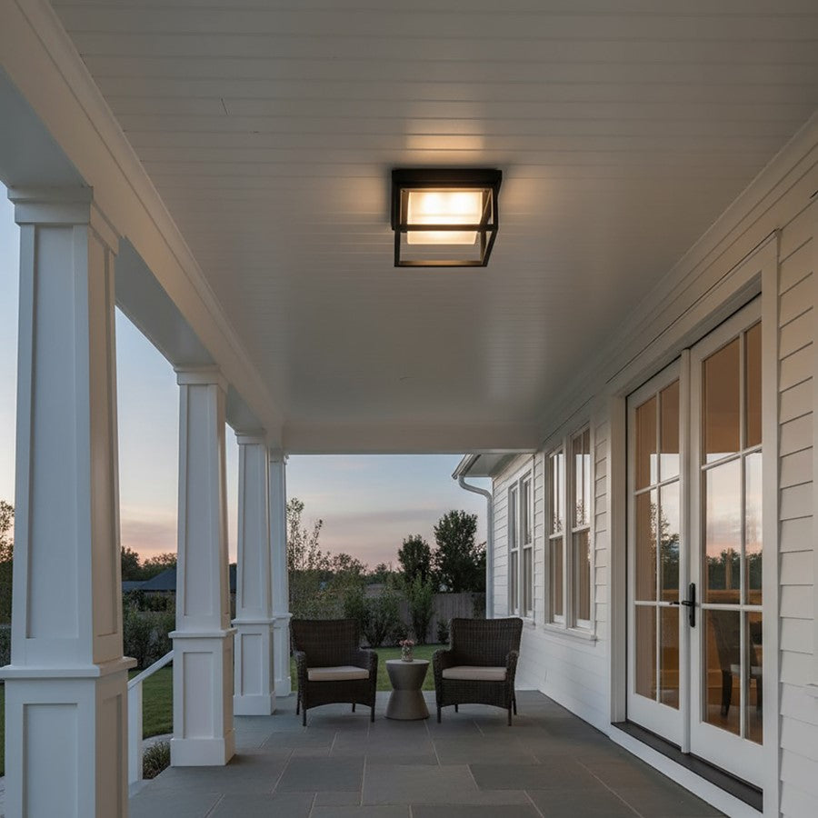 Artcraft Overbrook 1 Light Outdoor Ceiling Light, Black