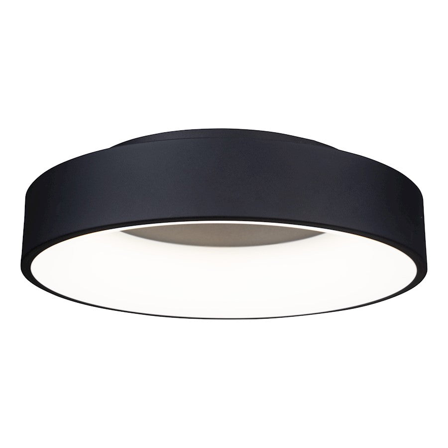 Artcraft Lazio 18" Integrated LED Flush Mount, Black