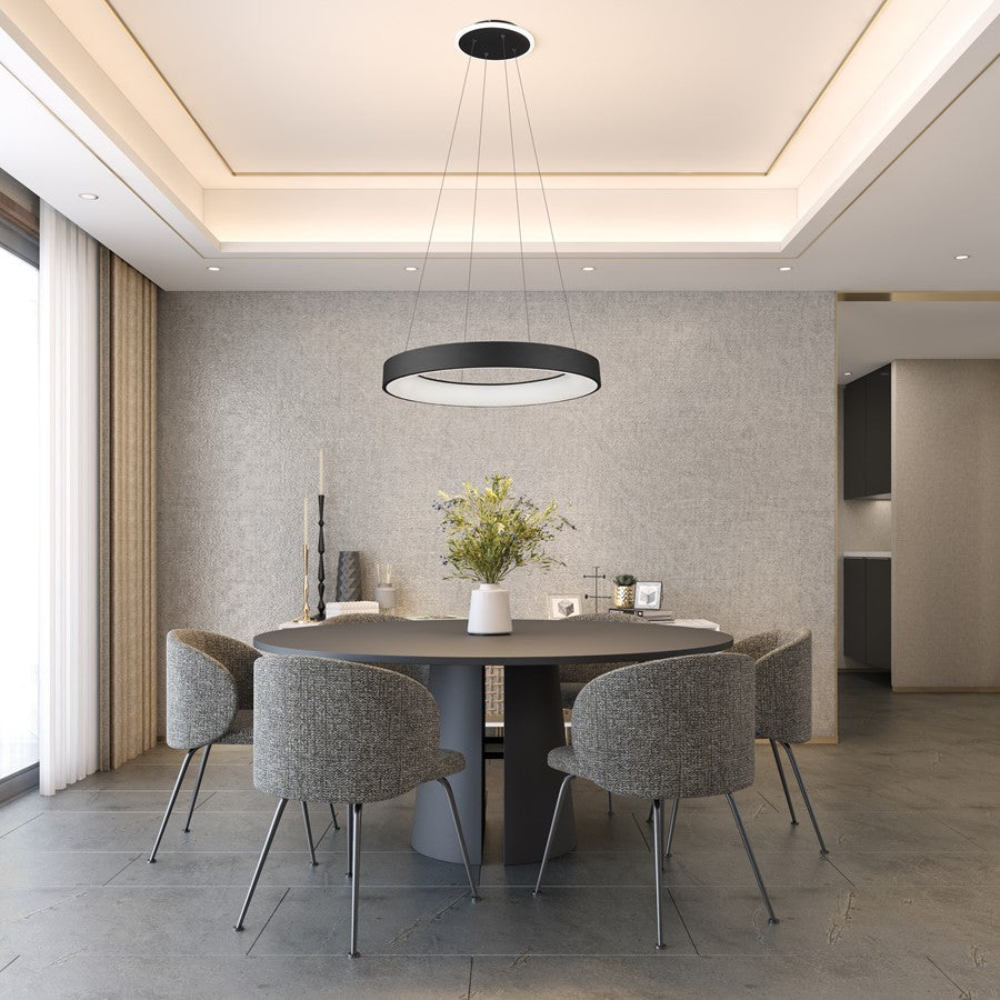 Lazio Integrated LED Chandelier, Black