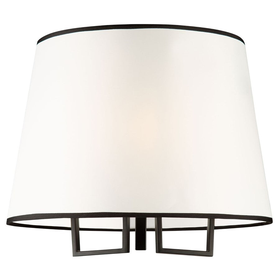 Artcraft Coco 3 Light Semi-Flush Mount, Black/Gold/White