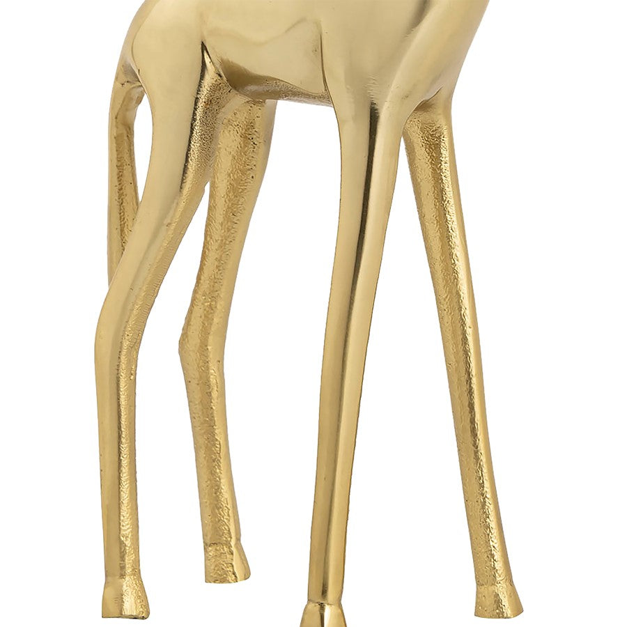 Atlas Lighting Brass Giraffe Sculpture Large | Modern Contemporary Polished Brass Metal | Bookshelf & Tabletop Decor | Model AC11123-01