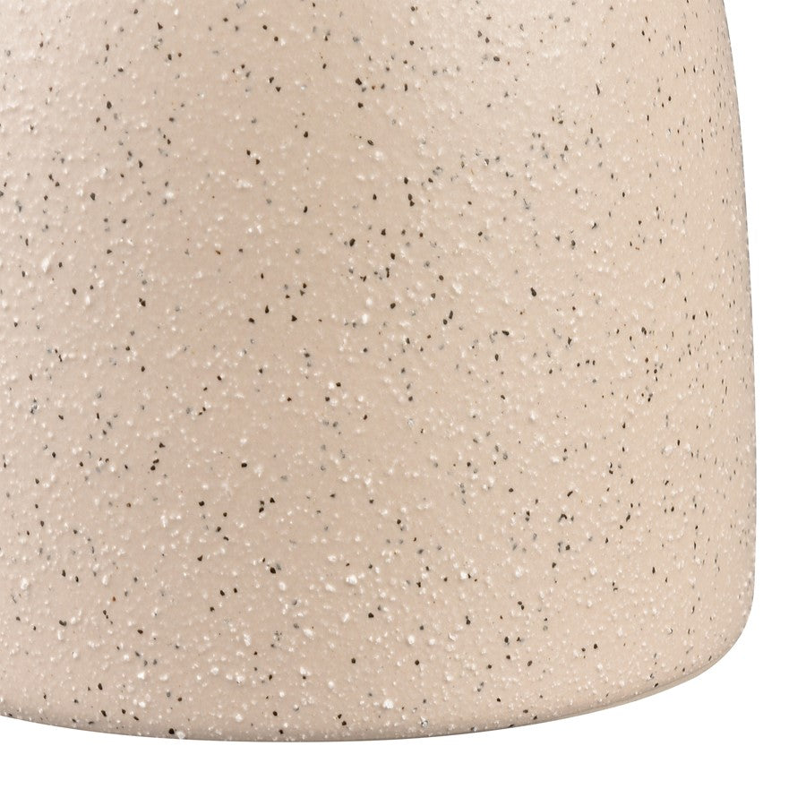 Atlas Lighting Corre Small Candleholder | Cream Earthenware Modern Pedestal | Dining Table & Shelf Accent | Model AC11209-01