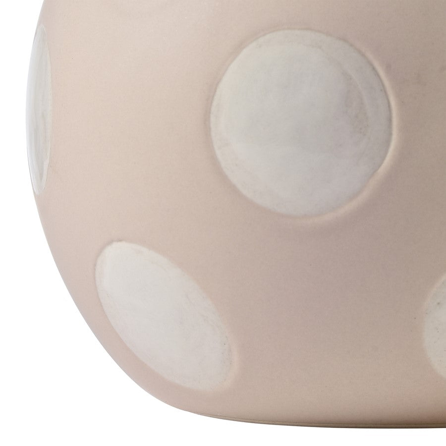 Atlas Lighting Dottie Small Bottle | Taupe and Cream Earthenware | Shelf & Tabletop Decor | 6 x 6 x 7.25 in | Model AC11261-01