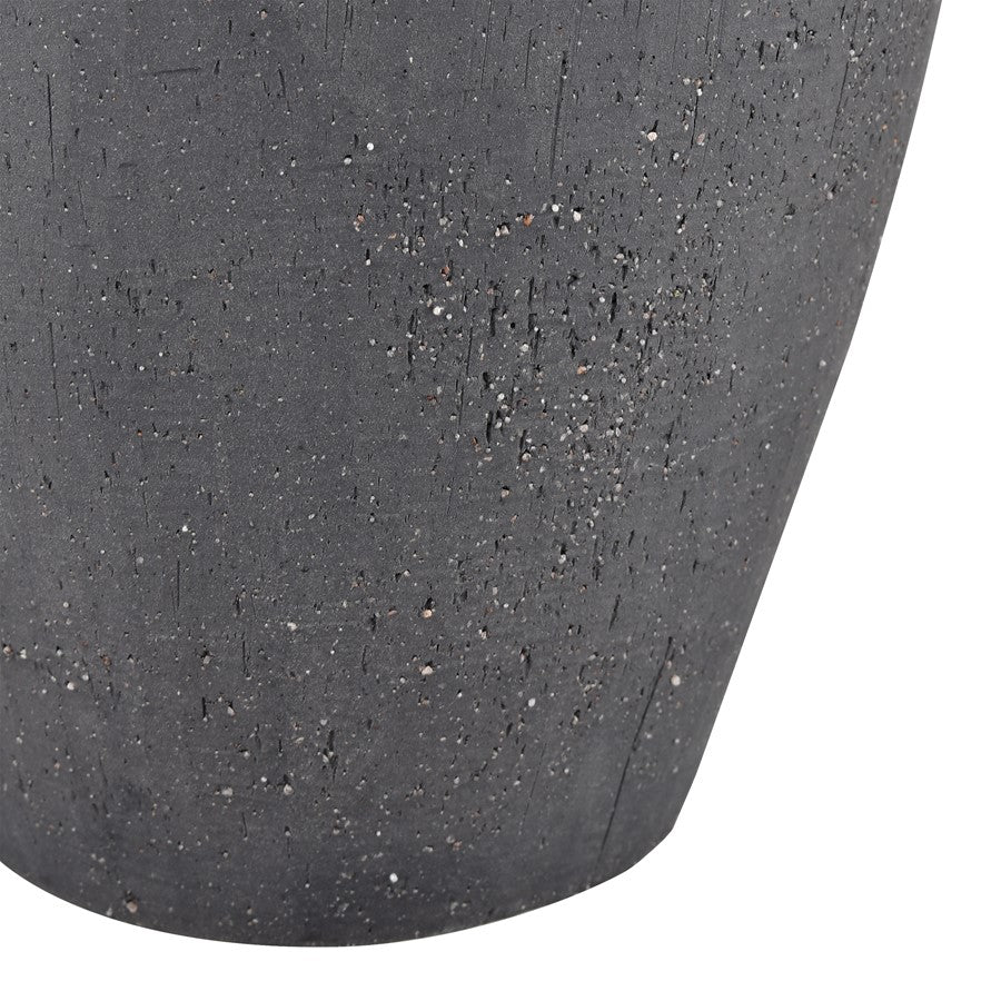 Atlas Lighting Ferraro Tall Vase | Modern Matte Black Earthenware | Living Room & Entryway Decor | 6 x 6 x 12.5 in | Model AC11312-01
