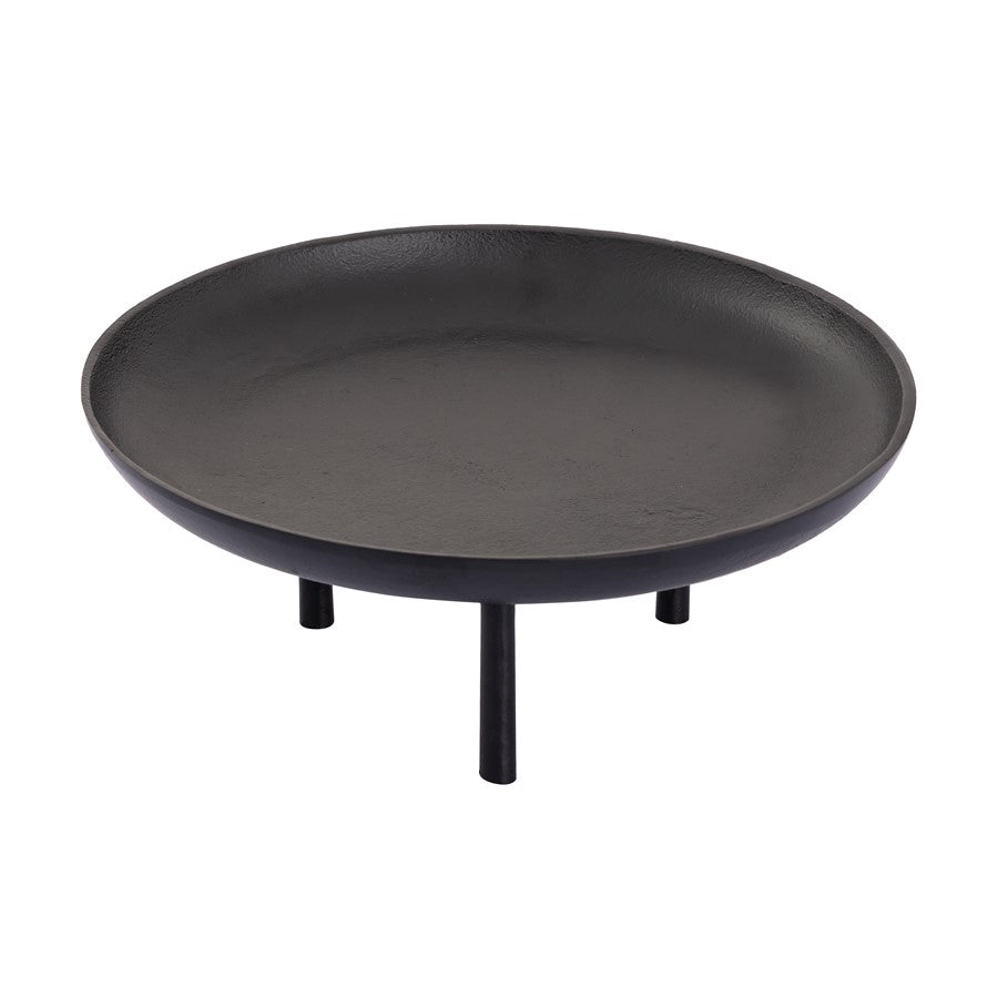 Atlas Lighting Kiser 12.5in Decorative Plate | Transitional Matte Black Metal | Dining Table & Entryway Display | Model AC11420-01
