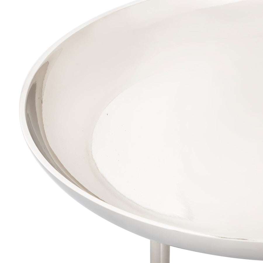 Atlas Lighting Kiser Large Plate | Polished Nickel Metal Serving Platter | Dining Room & Kitchen Entertaining | 12.5 x 12.5 x 5 in | Model AC11420-02